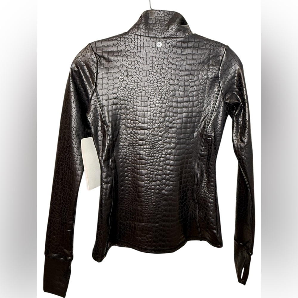 X by Gottex Line Jacket in Black Croc Print XS NWT Peach Skin Collection - Picture 4 of 11